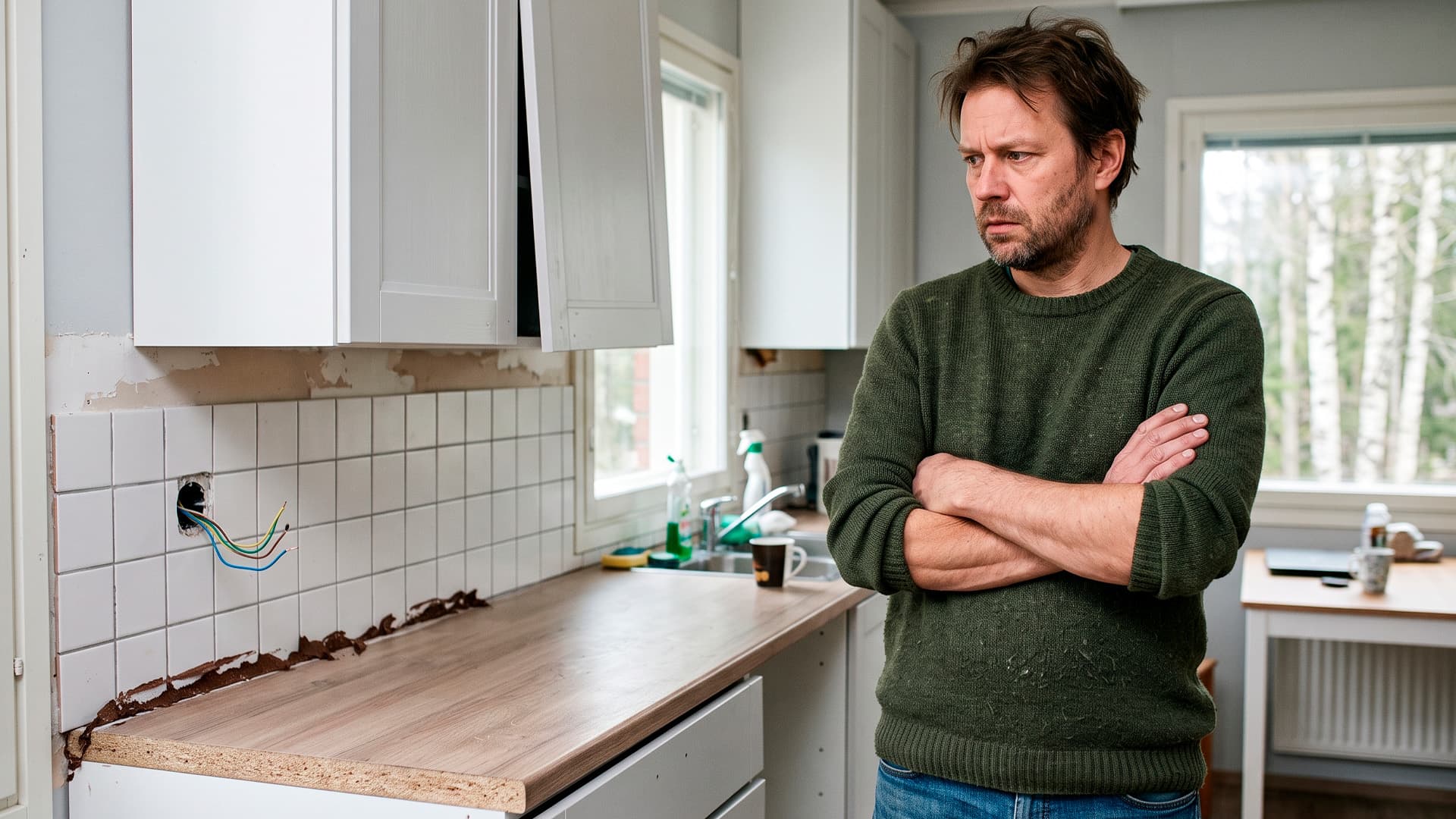 <p data-block-key="mdp5f">Remontin virheellisyyttä arvioidaan vertaamalla työn lopputulosta sopimukseen ja suunnitelmiin. Myös työn ammattitaitoisuudella ja huolellisuudella on merkitystä. (Kuva on luotu tekoälyavusteisesti)</p>