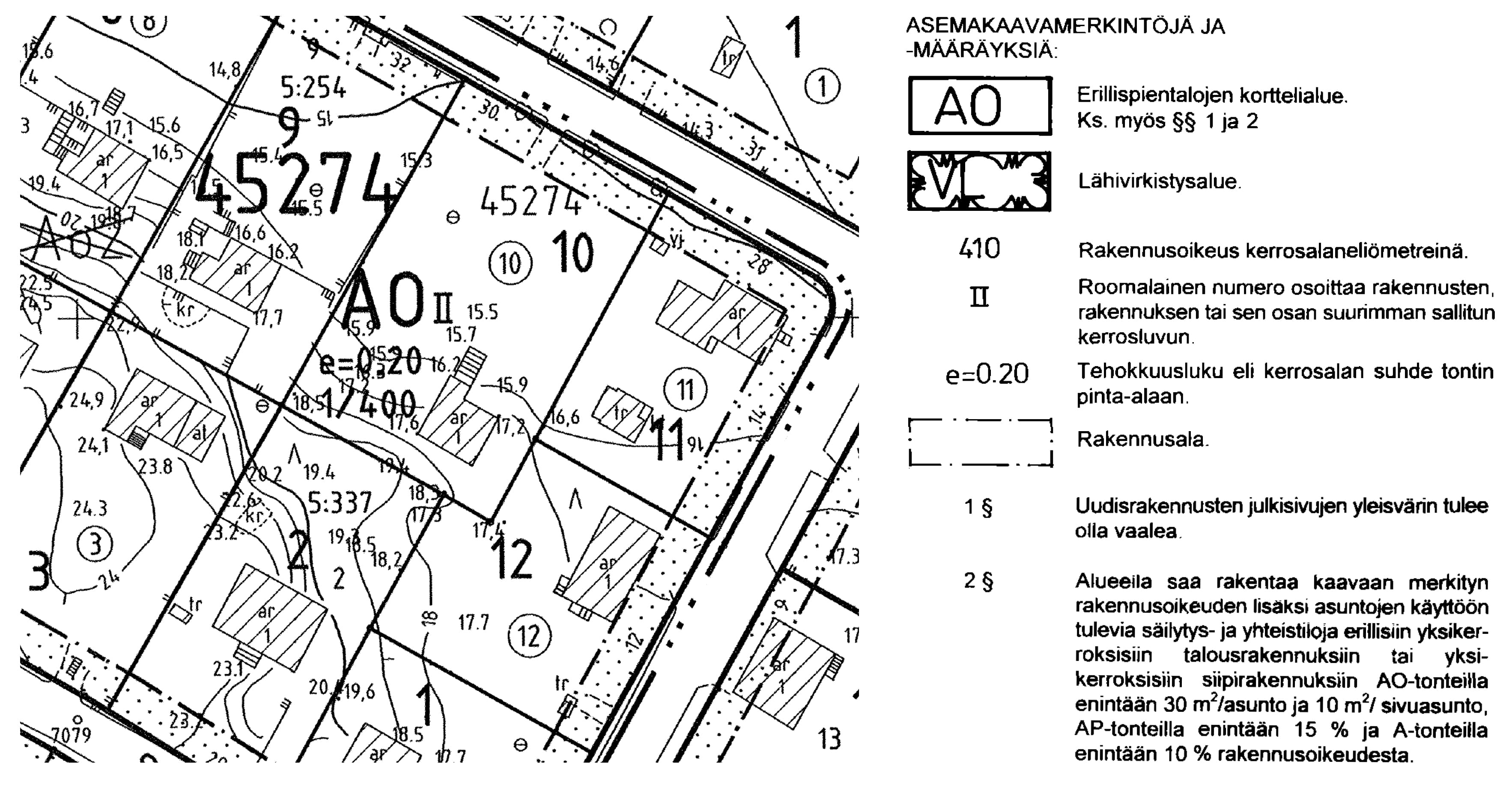 <p data-block-key="wj6t9">Ote kaavakartasta ja siihen liittyvistä kaavamerkinnöistä ja -määräyksistä.</p>