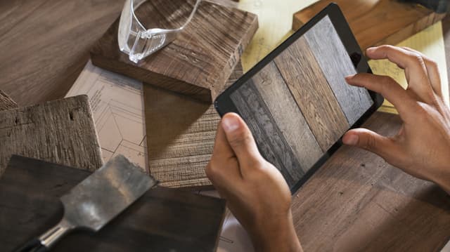 Nuori mies katsoo puuvalintoja