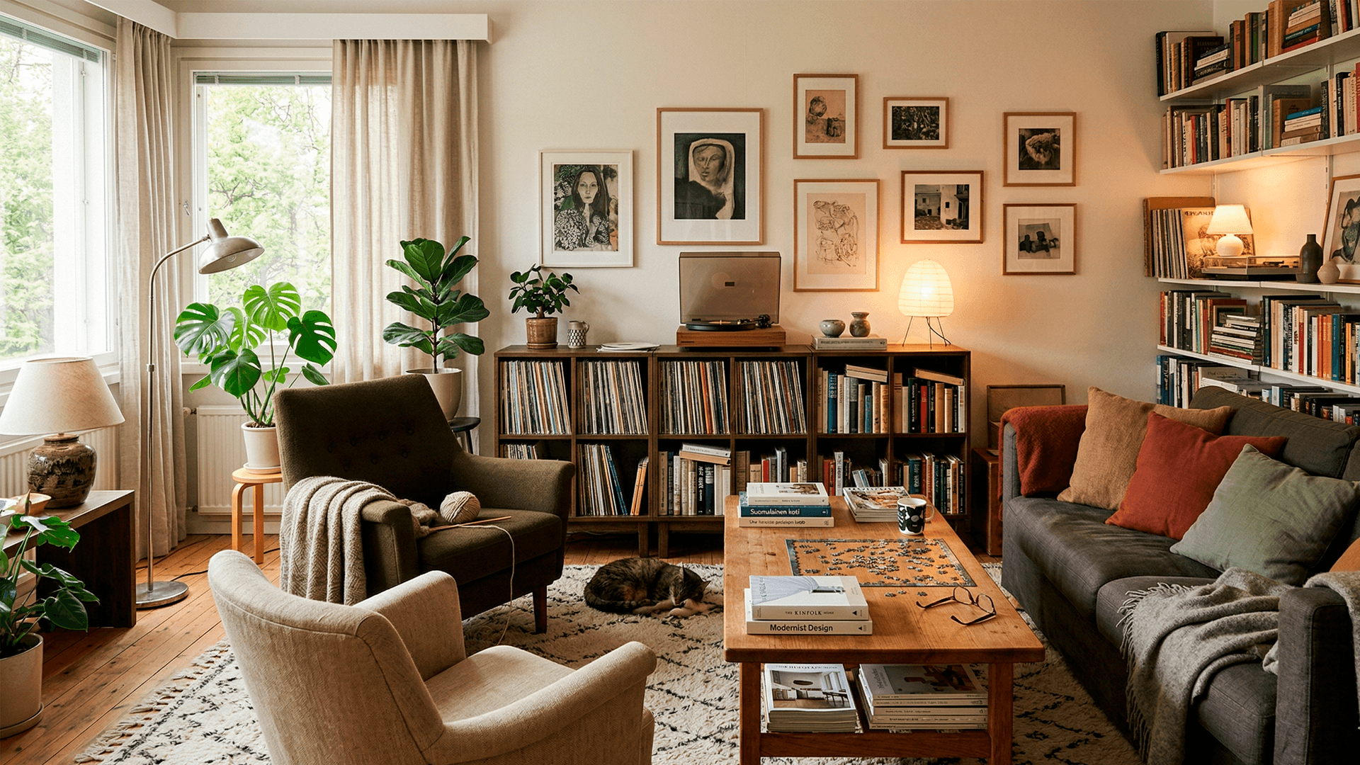 Analoginen huone on kevään 2026 mielenkiintoinen sisustustrendi, mutta mitä sillä oikeastaan tarkoitetaan?